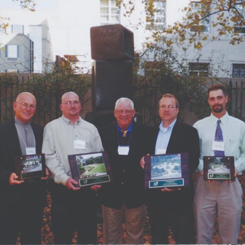 1990 Rice's team with awards