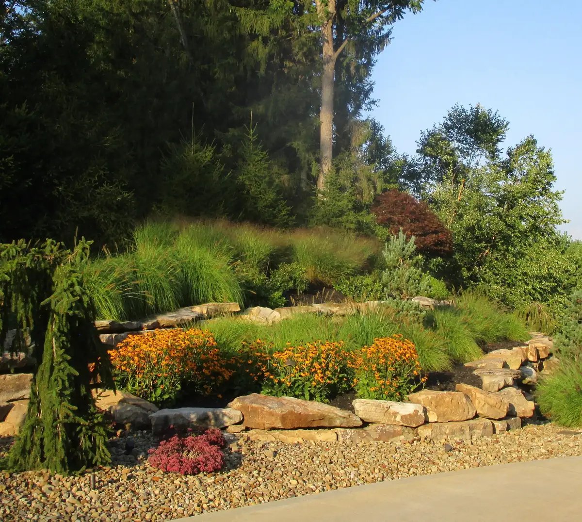 Toprock retaining wall