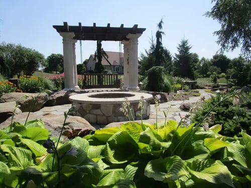 Rice's Landscapes team and landscaping project
