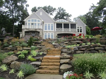 An Ohio home features foliage and ornamental grasses for color outside normal bloom periods