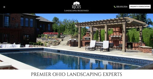 Rice's website home page