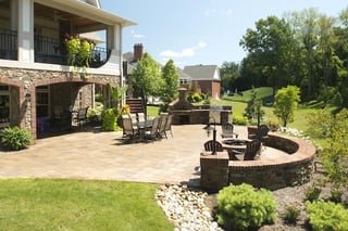 Walkout Entertaining Space concrete patio