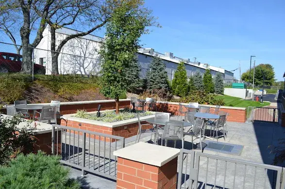 Campbell Oil employee patio space