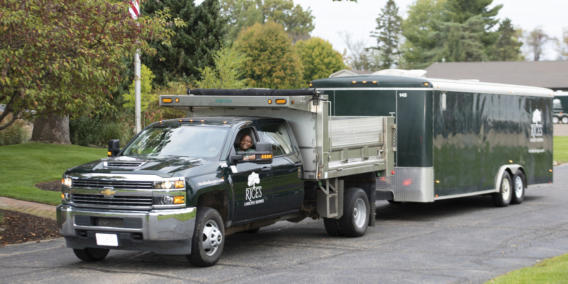 Lenny Chase in Rice's truck