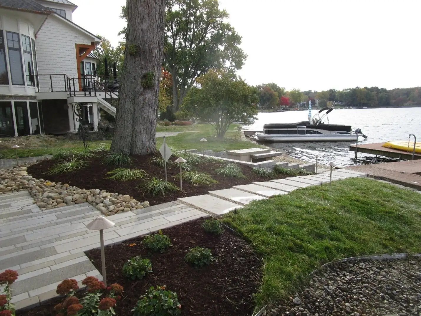 jaslow lakefront patio steps after
