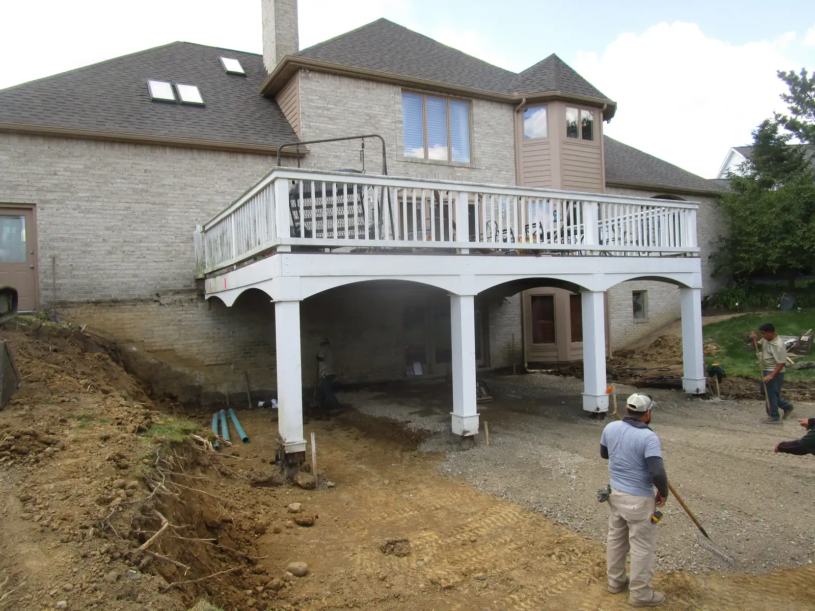 Golf Community Patio Project landscape installation in progress