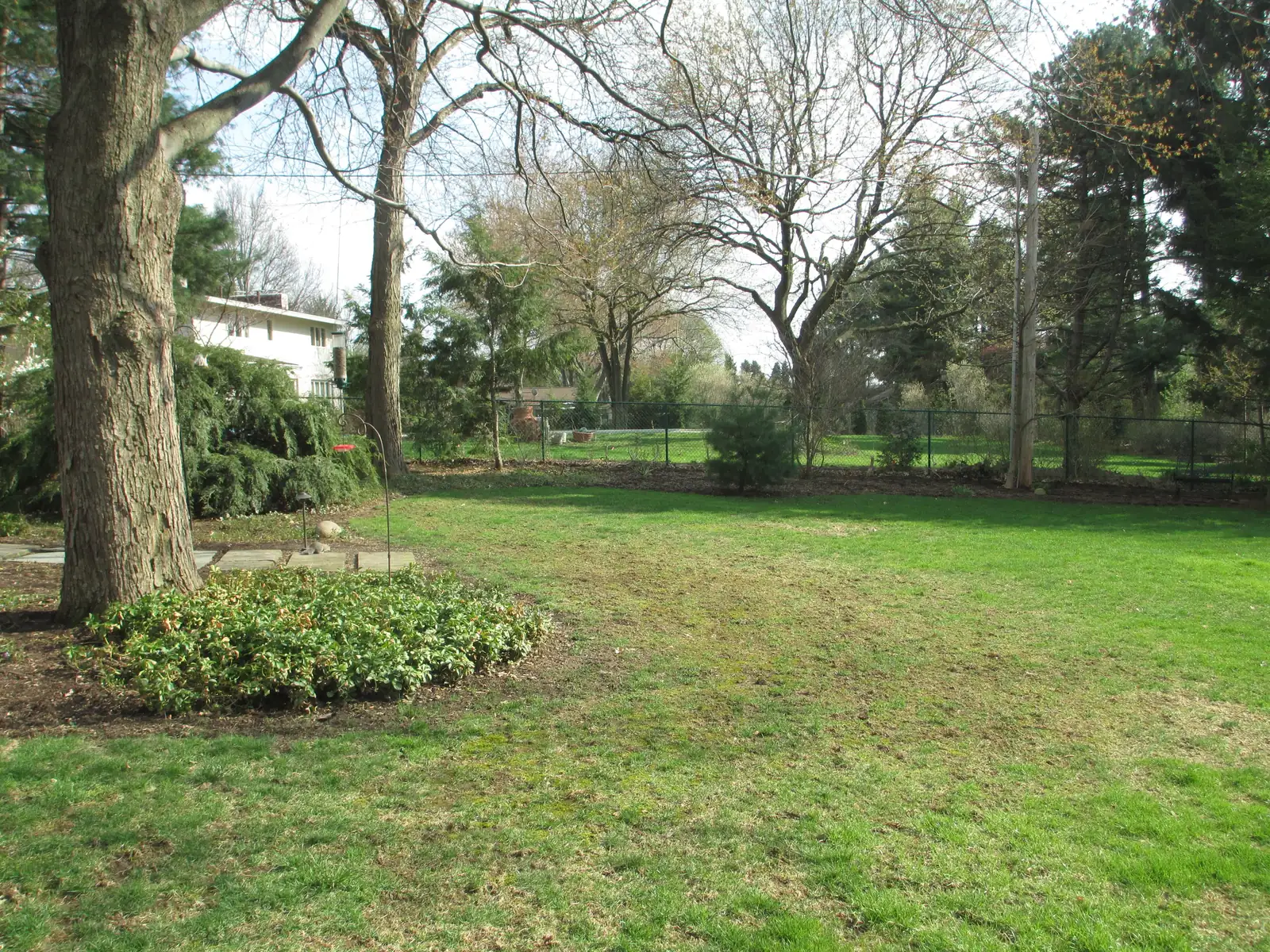 Parterre Garden With Fountain before landscape improvements
